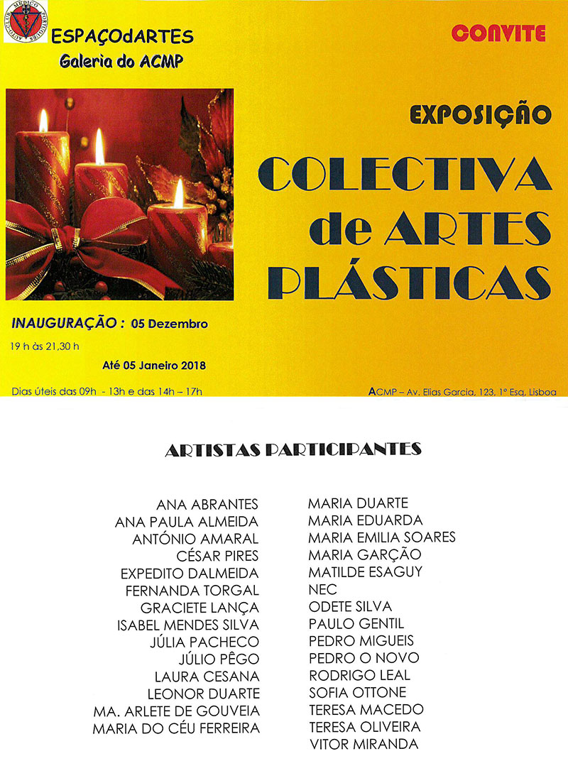 Exposição COLECTIVA de ARTES PLÁSTICAS