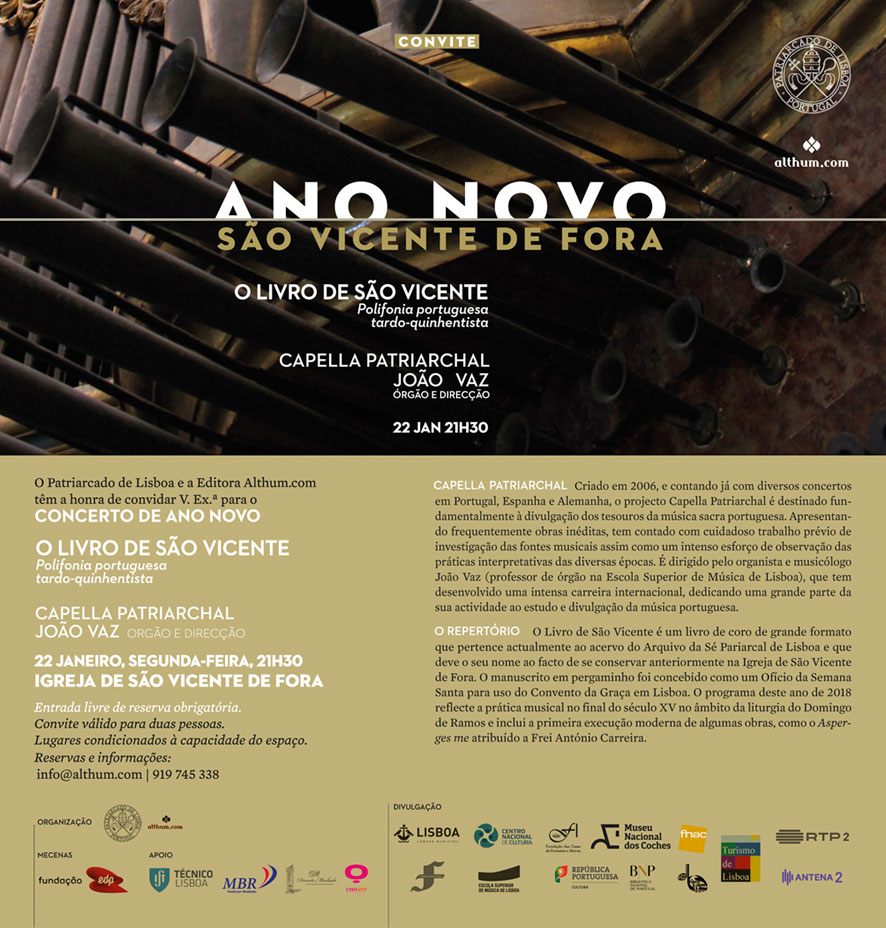 Concerto de ANO NOVO 2018 | Igreja de São Vicente de Fora