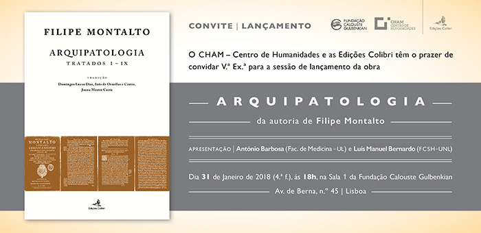 Sessão de lançamento da obra "ARQUIPATOLOGIA - Tratados I – IX" de Filipe Montalto