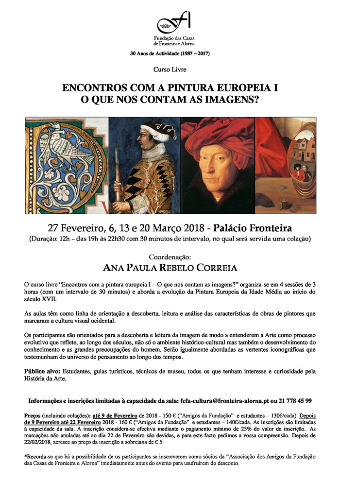 Curso Livre "Encontros com a Pintura Europeia I - O que nos contam as Imagens?"