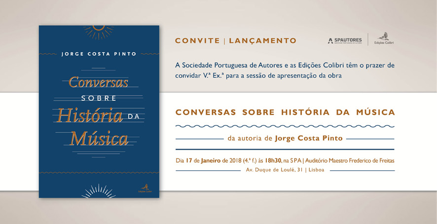 Sessão de apresentação da obra Conversas Sobre História da Música de Jorge Costa Pinto