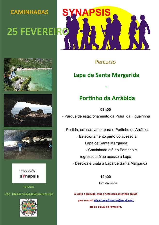 Caminhada Synapsis Lapa de Santa Margarida e Portinho Arrábida - 25 Fevereiro