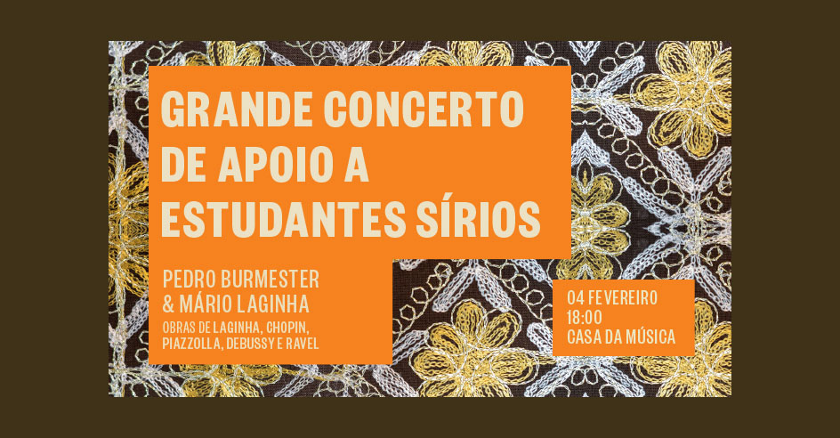 Grande Concerto de Apoio a Estudantes Sírios | Pedro Burmester & Mário Laginha | 04 Fev