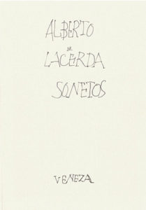 Capa de «Sonetos», Alberto de Lacerda, Veneza, 1991