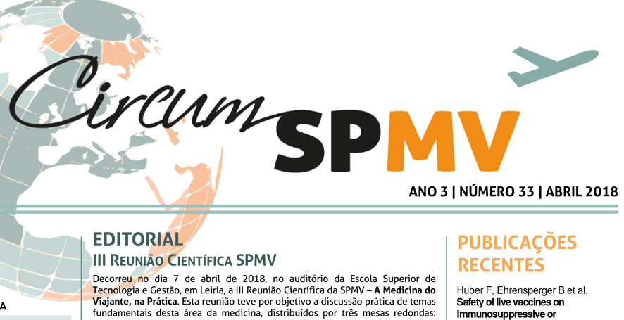 Newsletter da Sociedade Portuguesa de Medicina do Viajante – abril 2018