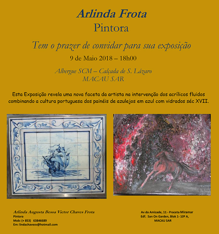 Arlinda Frota, Pintora - Exposição - 9 de Maio 2018 – 18h00