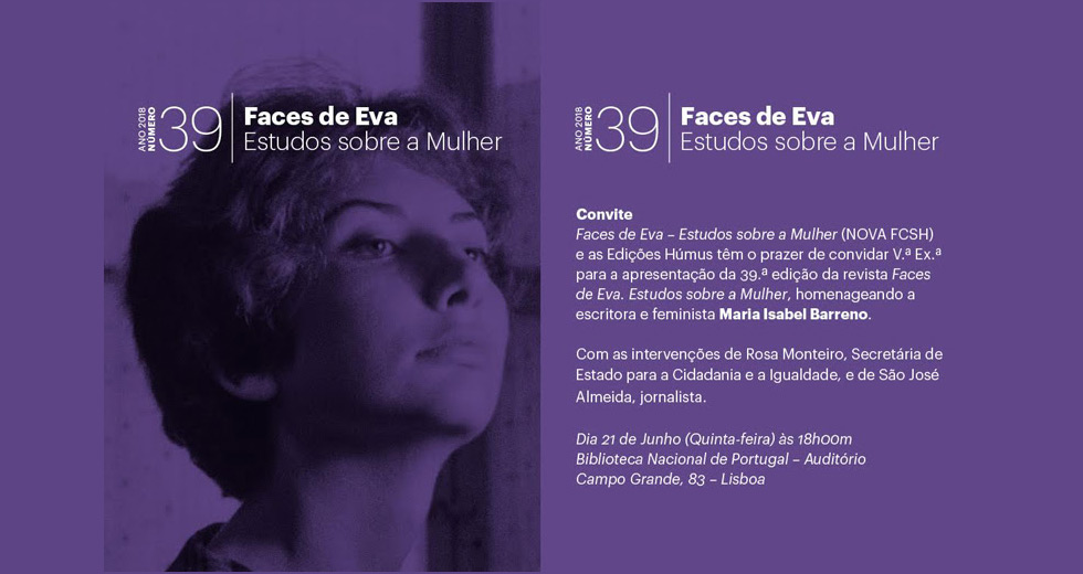 Lançamento | Revista Faces de Eva. Estudos sobre a Mulher | 21 jun. | 18h00 | BNP