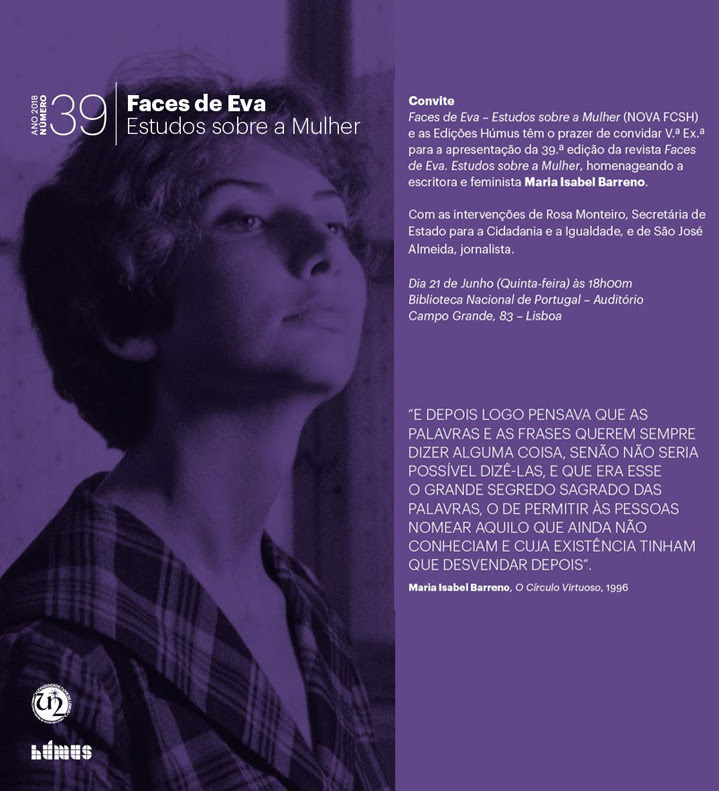 Lançamento | Revista Faces de Eva. Estudos sobre a Mulher | 21 jun. | 18h00 | BNP