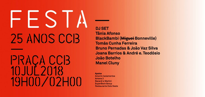 CCB | SAVE THE DATE - Festa 25 anos CCB, no próximo dia 10 de Julho a partir das 19h00