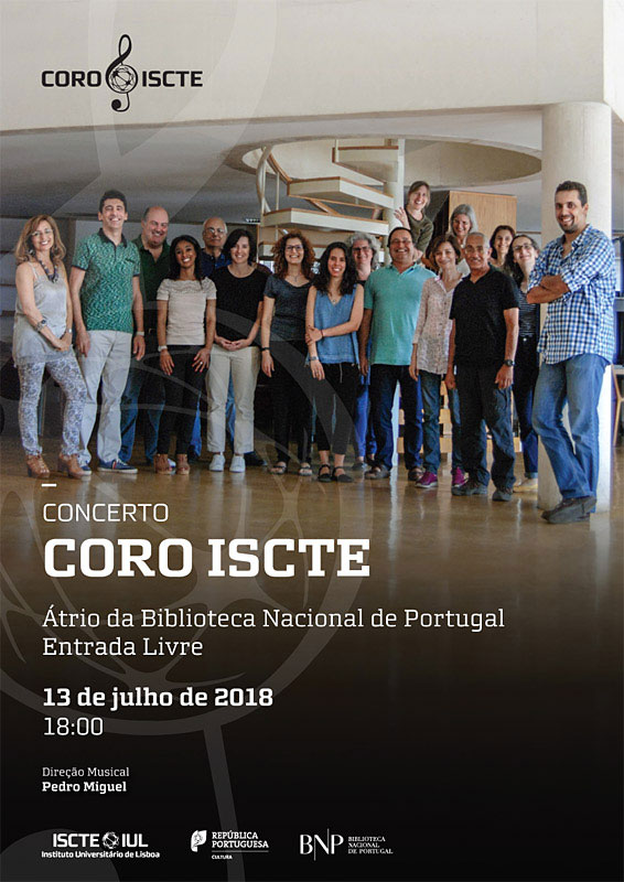 Concerto | Coro ISCTE-IUL | 13 jul. | 18h00 | BNP