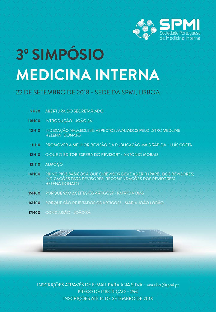 3º Simpósio da Revista de Medicina Interna - 22-09-2018