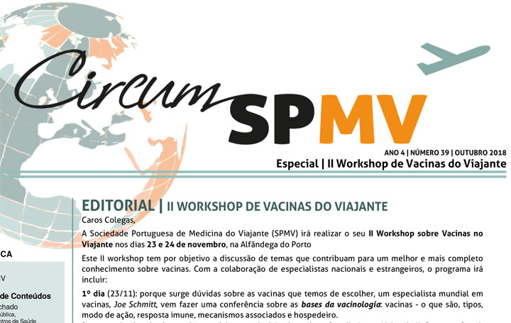 Newsletter da Sociedade Portuguesa de Medicina do Viajante – outubro 2018