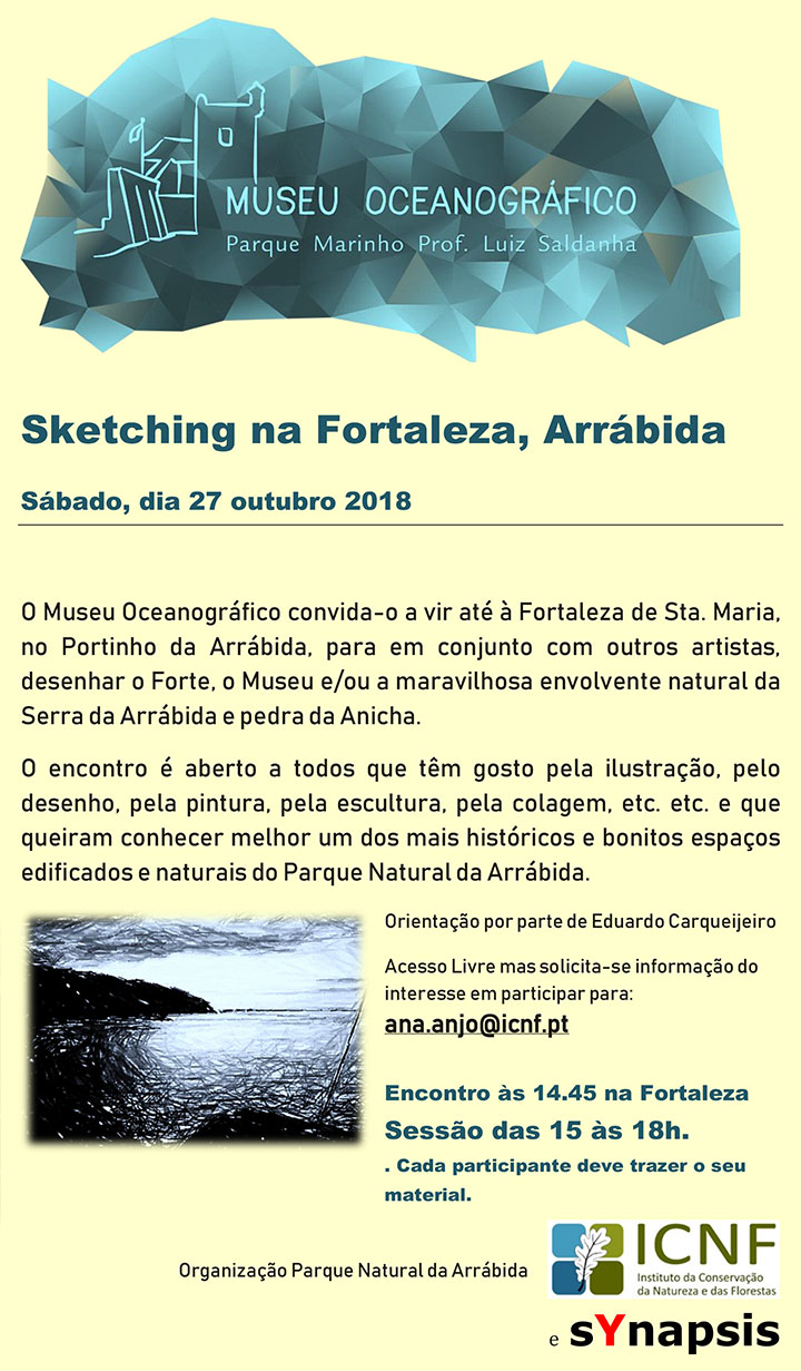 Sketching na Fortaleza, Arrábida - Sábado, dia 27 outubro 2018