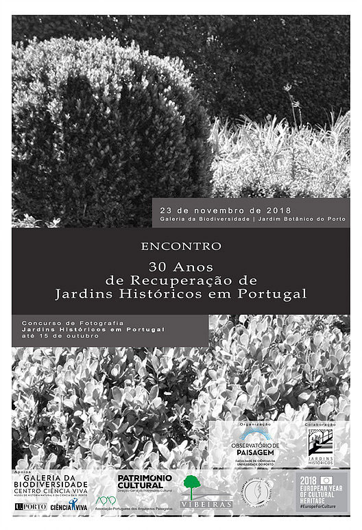 Encontro “30 Anos de Recuperação de Jardins Históricos em Portugal” - 23/11/2018