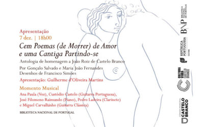 Apresentação | Cem Poemas (de Morrer) de Amor e uma Cantiga Partindo-se | 7 dez. | 18h00 | BNP