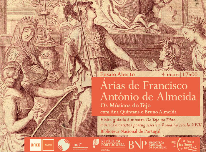 Ensaio aberto / Visita guiada | Árias de Francisco António de Almeida | 4 maio | 17h00 | BNP