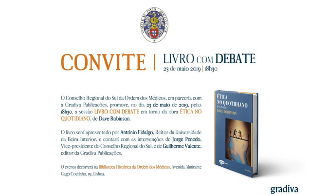 Livro com Debate | dia 23 de maio de 2019 na Biblioteca Histórica da Ordem dos Médicos