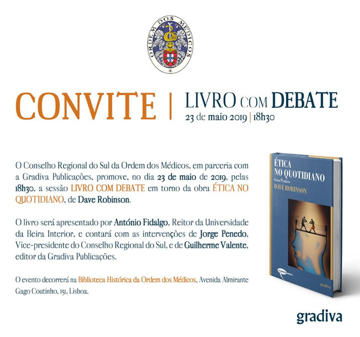 Livro com Debate | dia 23 de maio de 2019 na Biblioteca Histórica da Ordem dos Médicos