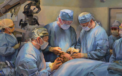 “A primeira mastectomia”, “Mulher sofrendo de cancro da mama”, “Transplante facial”, “Cirurgia plástica pelo cirurgião Archibald Mcindoe”
