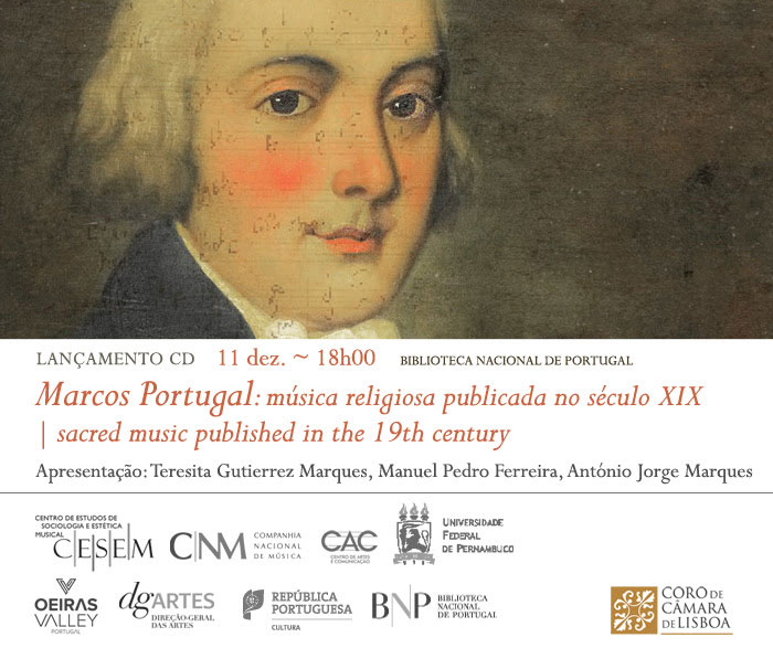 Lançamento CD | Marcos Portugal: música religiosa publicada no século XIX | 11 dez. | 18h00 | BNP