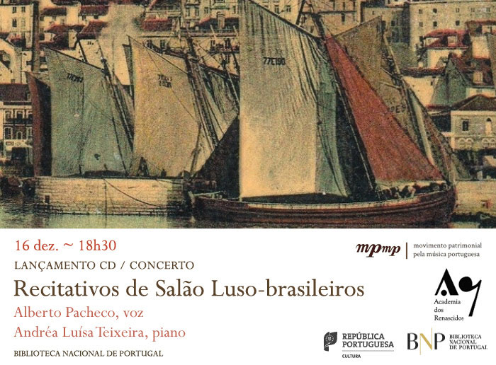 Lançamento CD / Concerto | Recitativos de Salão Luso-brasileiros | 16 dez. | 18h30 | BNP