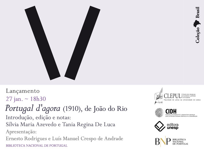 Lançamento | Portugal d'agora (1910), de João do Rio | 27 jan. | 18h30 | BNP