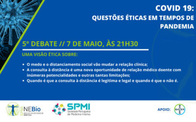 5º Debate Covid-19: Questões Éticas em tempos de Pandemia – Hoje!