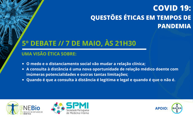 5º Debate Covid-19: Questões Éticas em tempos de Pandemia – Hoje!