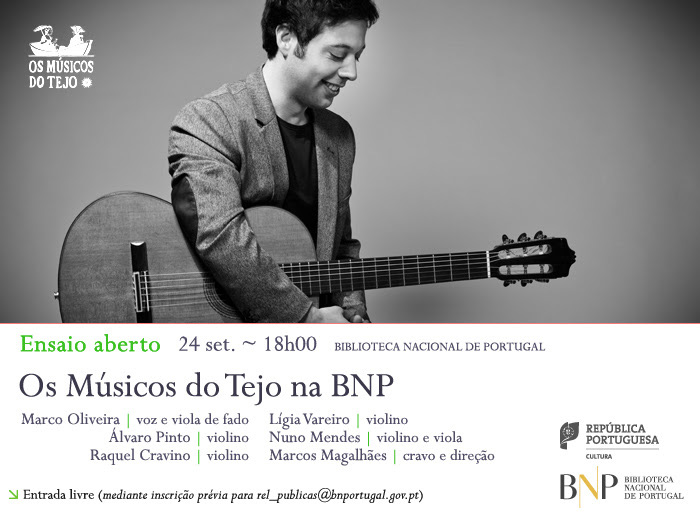 Ensaio Aberto | Os Músicos do Tejo na BNP | 24 set. | 18h00 | BNP