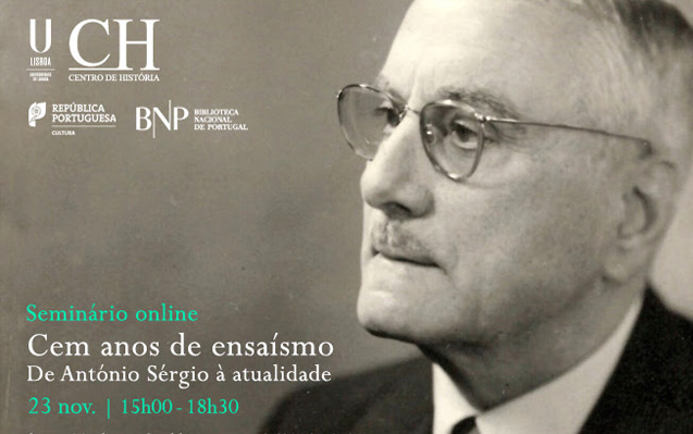 Seminário online | Cem anos de ensaísmo: de António Sérgio à atualidade | 23 nov. | 15h00