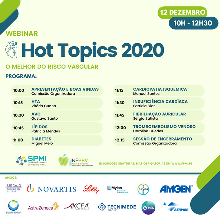 HOT TOPICS em Risco Vascular - Inscrições Abertas