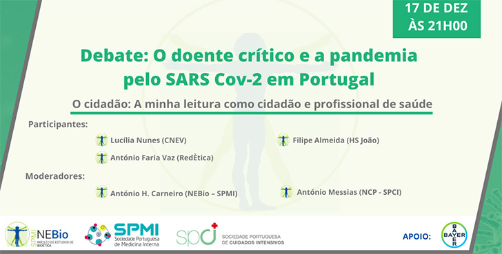 Debates: O doente crítico e a pandemia pelo SARS Cov-2 em Portugal - Inscreva-se