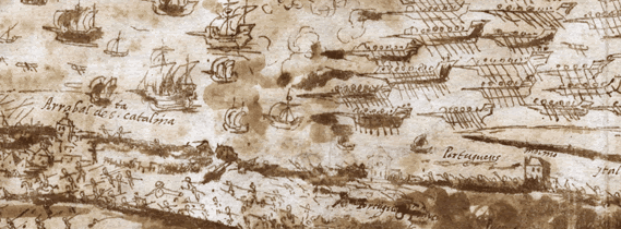 Dois mapas de batalhas entre Portugal e Espanha: 1580-1644