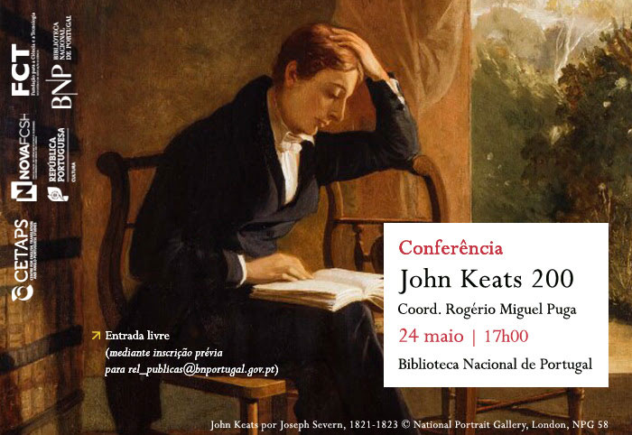 Conferência | John Keats 200 | 24 maio | 17h00 | BNP