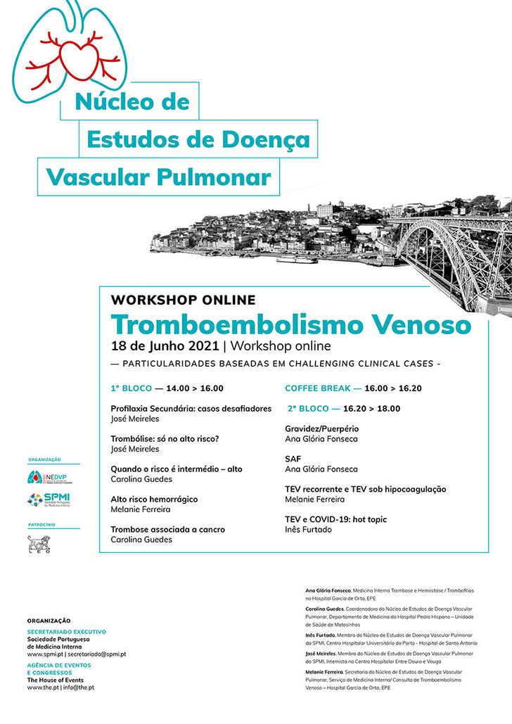 Workshop Online de Tromboembolismo Venoso - Inscrições Abertas