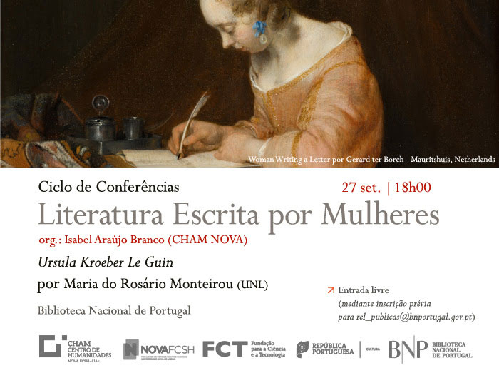 ADIAMENTO - Conferência | Ciclo Literatura Escrita por Mulheres: Ursula Kroeber Le Guin | 27 set. | 18h00 | BNP