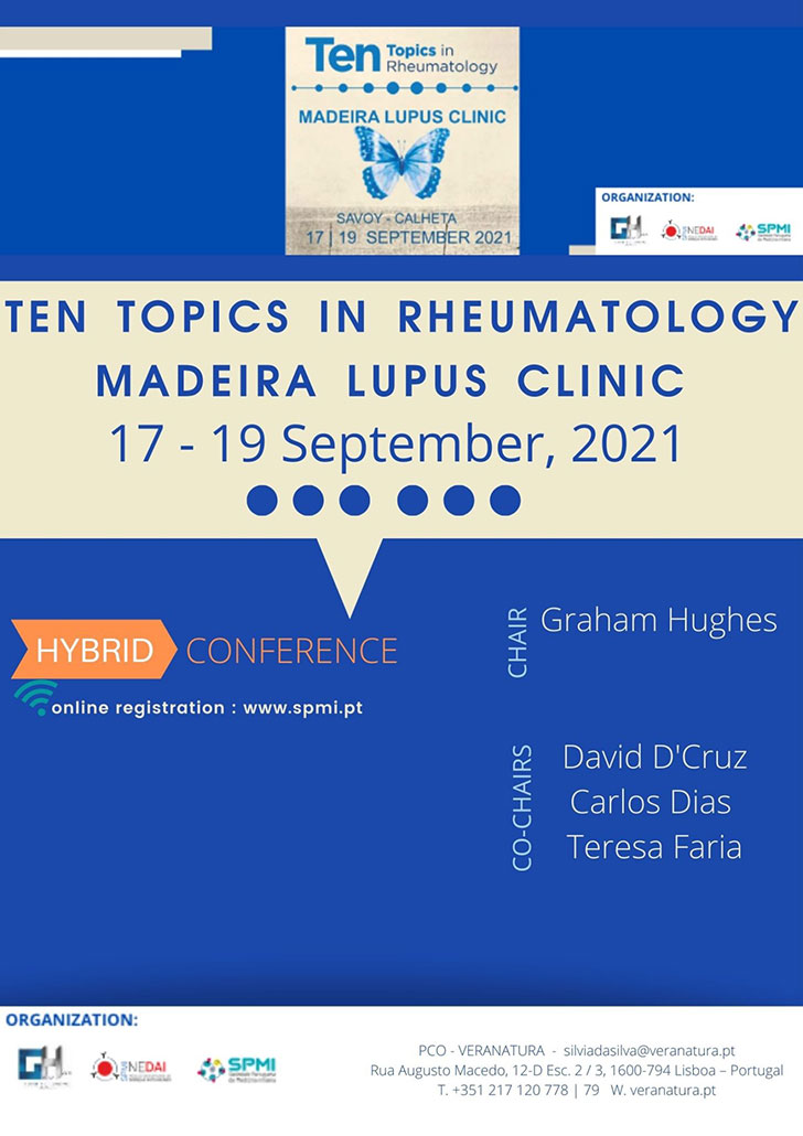 Ten Topics in Rheumatology | Madeira Lupus Clinic 2021 - Inscreva-se!