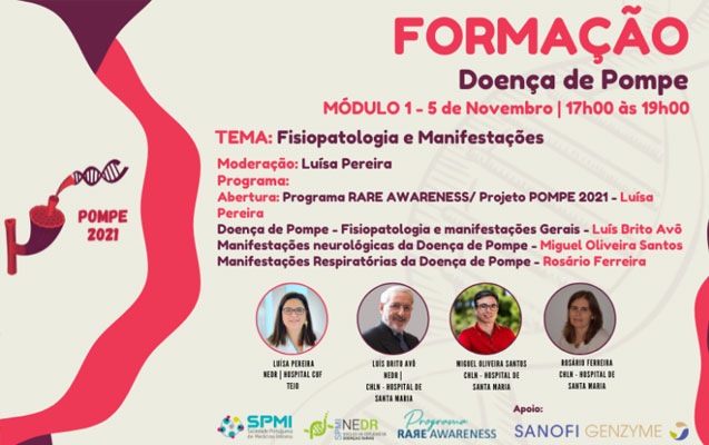 Formação Doença de POMPE – NEDR – Abertas as Inscrições