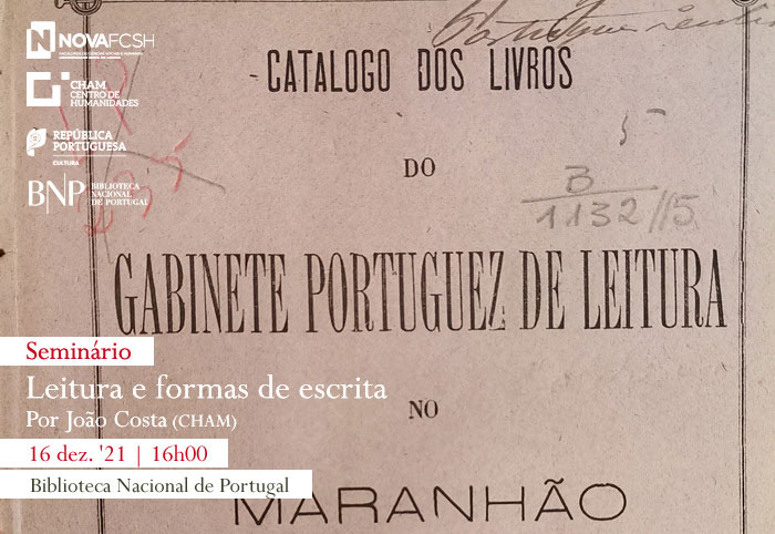 Seminário | Leitura e formas de escrita | 16 dez. | 16h00 | BNP