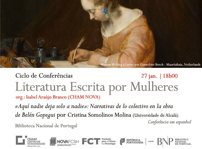 Ciclo Literatura Escrita por Mulheres | Narrativas de lo colectivo en la obra de Belén Gopegui | 27 jan. | 18h00 | BNP