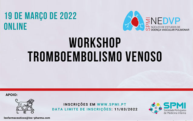 Workshop Online de Tromboembolismo Venoso – Inscrições Abertas