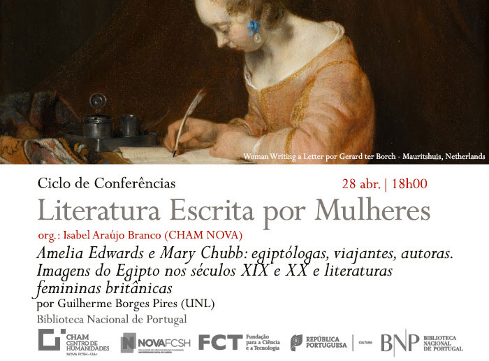 Ciclo Literatura Escrita por Mulheres | Amelia Edwards e Mary Chubb: egiptólogas, viajantes, autoras | 28 abr. | 18h00 | BNP