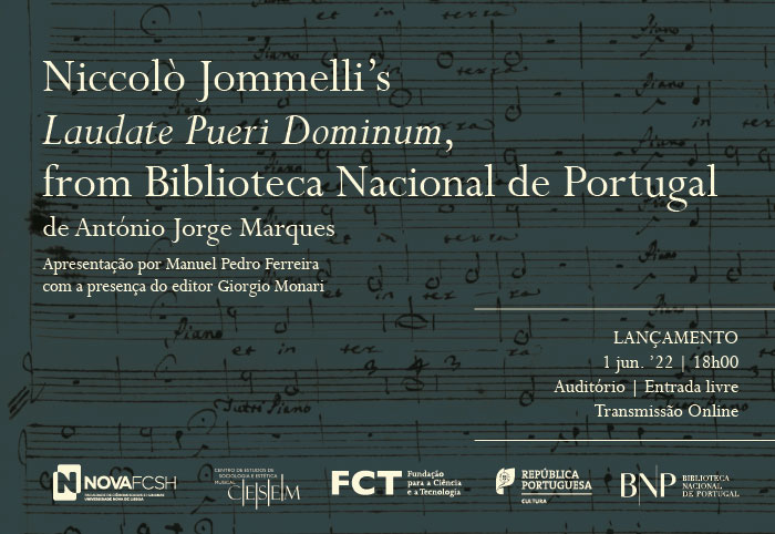 Lançamento | Niccolò Jommelli’s Laudate Pueri Dominum from Biblioteca Nacional de Portugal | 01 jun. ’22 | 18h00