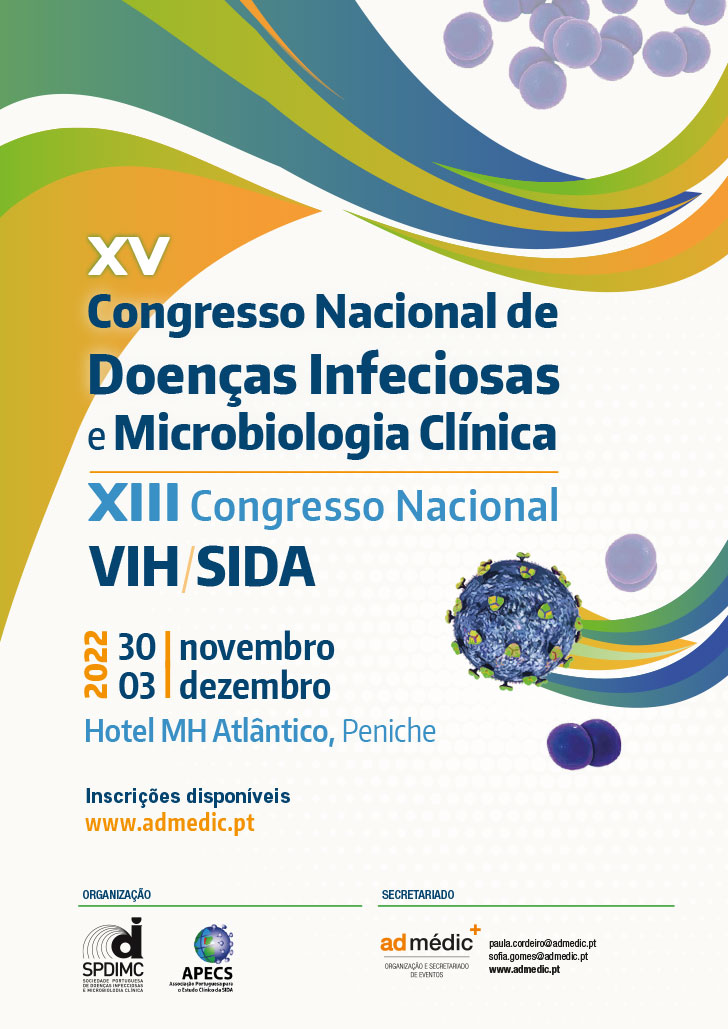 XV Congresso Nacional de Doenças Infeciosas e Microbiologia Clínica | XIII Congresso Nacional VIH/SIDA, Peniche, 30 de novembro a 3 de dezembro 2022