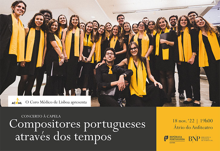 Concerto à capela | Compositores portugueses através dos tempos | Coro Médico de Lisboa | 18 nov. '22 | 19h00