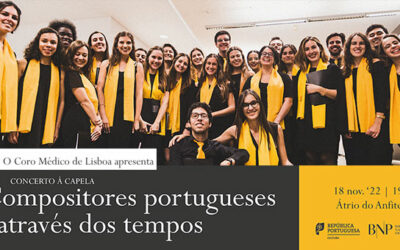 Concerto à capela | Compositores portugueses através dos tempos | Coro Médico de Lisboa | 18 nov. ’22 | 19h00