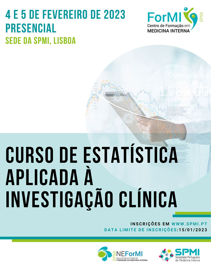 Curso de Estatística aplicada à Investigação Clínica - Inscrições Abertas