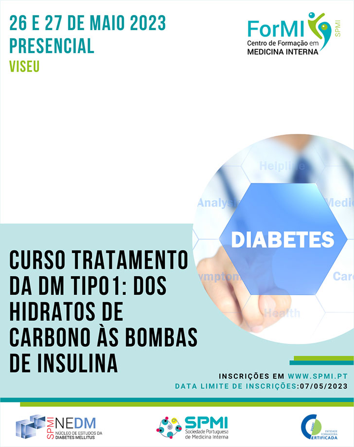Curso Tratamento da DM Tipo 1: Dos Hidratos de carbono às bombas de insulina - Inscrições Abertas