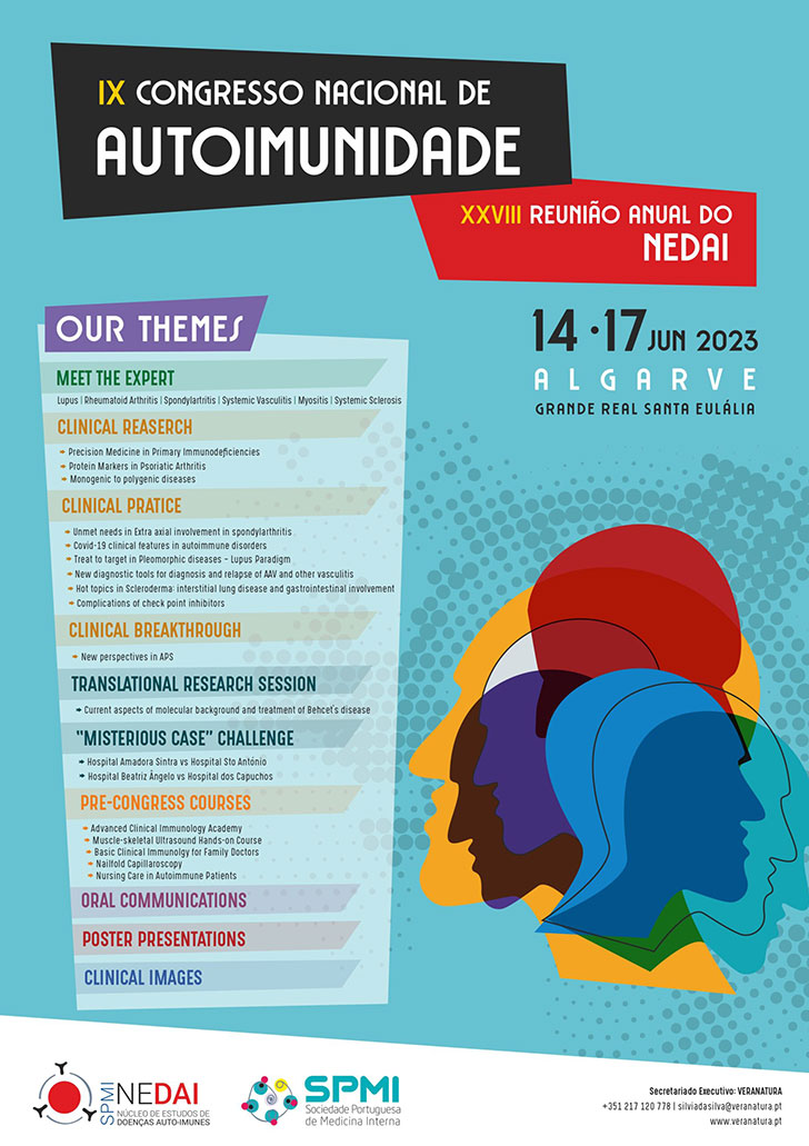 XXVIII Reunião Anual do NEDAI / IX Congresso Nacional de Autoimunidade - Submissão de trabalhos até 11 de Maio