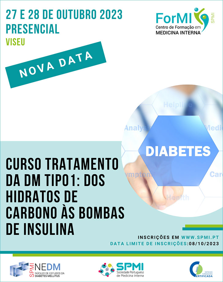 Curso Tratamento da DM Tipo 1: Dos Hidratos de carbono às bombas de insulina - Nova Data